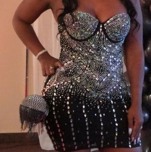 Black diamond party dress
